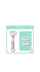 Gillette Venus Deluxe Smooth Sensitive Rose Gold Handle +3 Blades