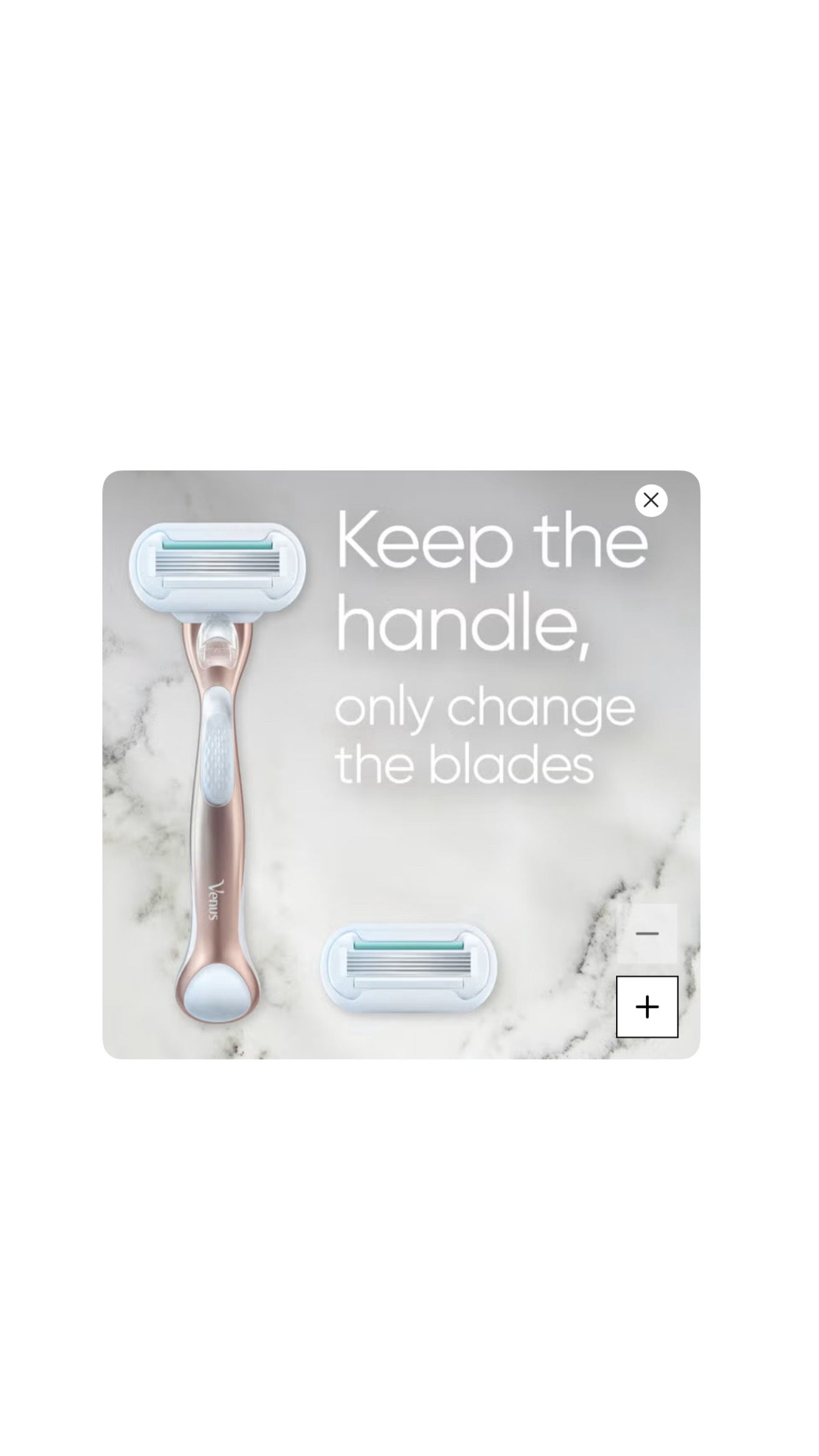 Gillette Venus Deluxe Smooth Sensitive Rose Gold Handle +3 Blades