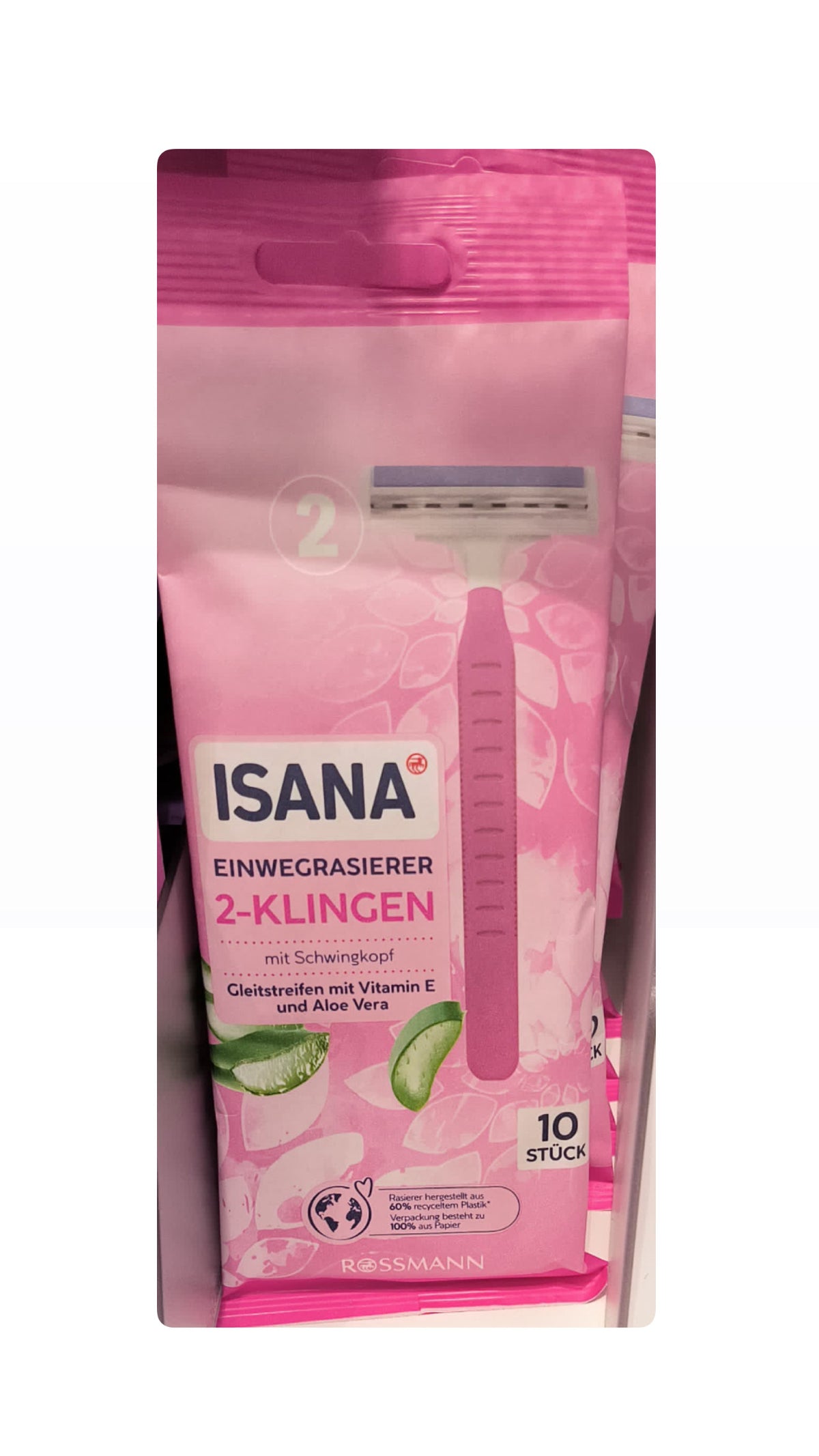 ISANA®
DISPOSABLE RAZOR 2 blade 10