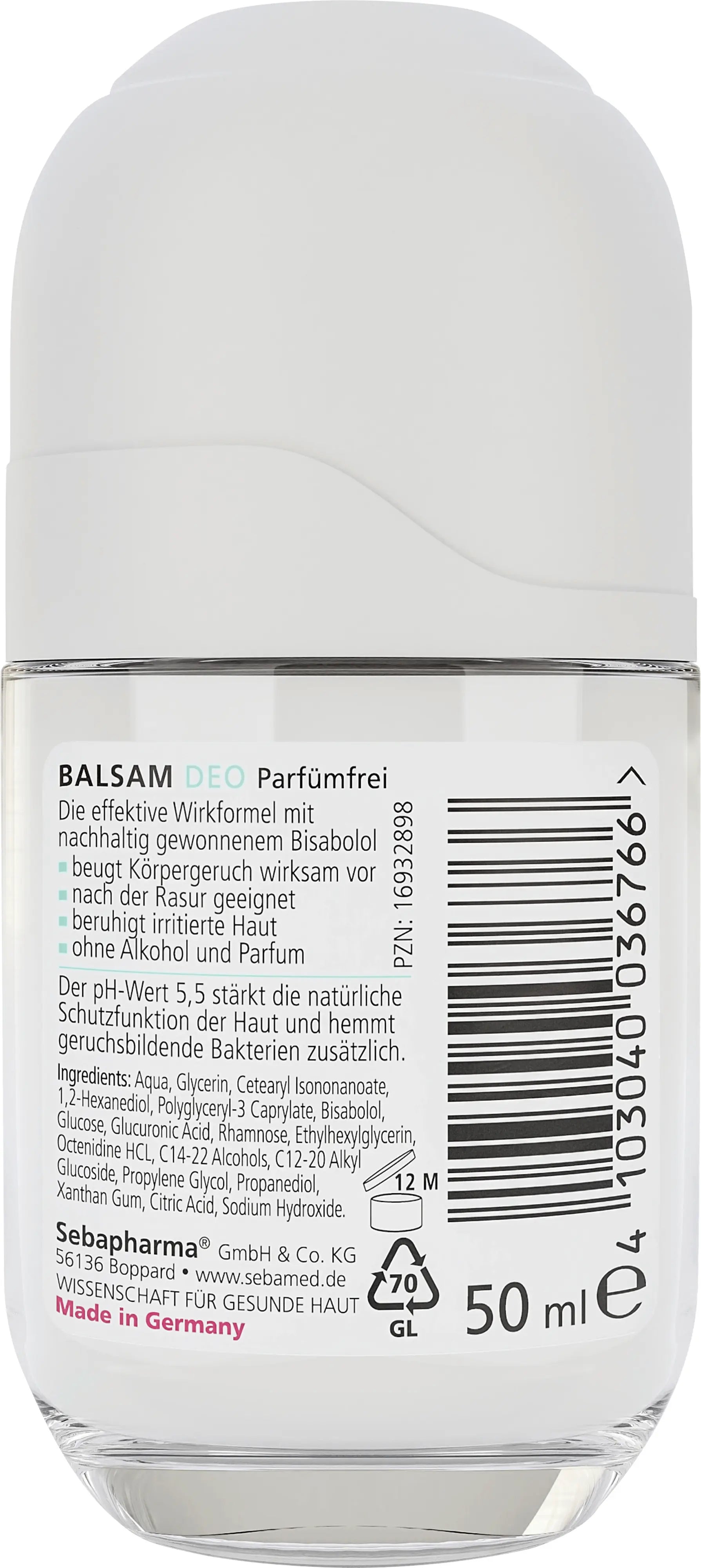 Sebamed Deo Roll on Balsam parfümfrei 50 ml