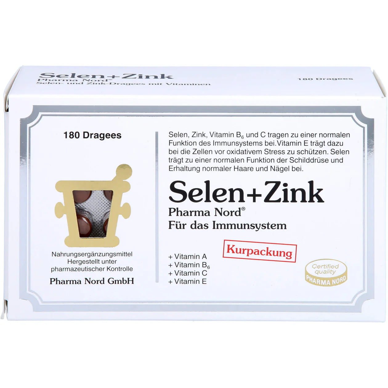 Selen + Zink Pharma Nord Dragees, 150 Tablets