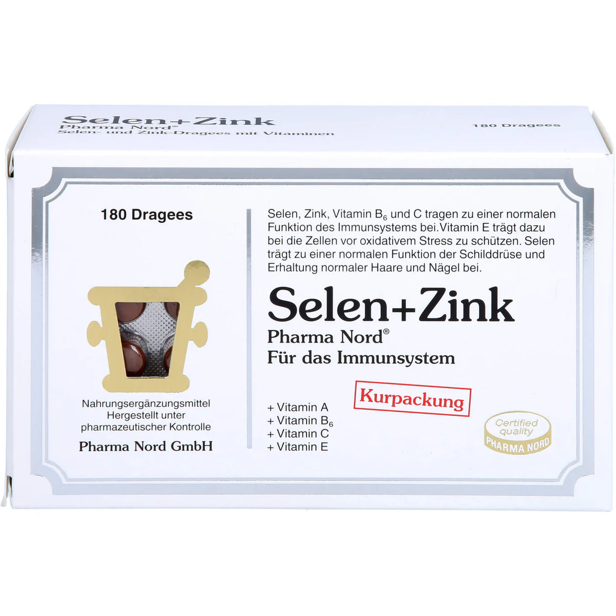 Selen + Zink Pharma Nord Dragees, 150 Tablets