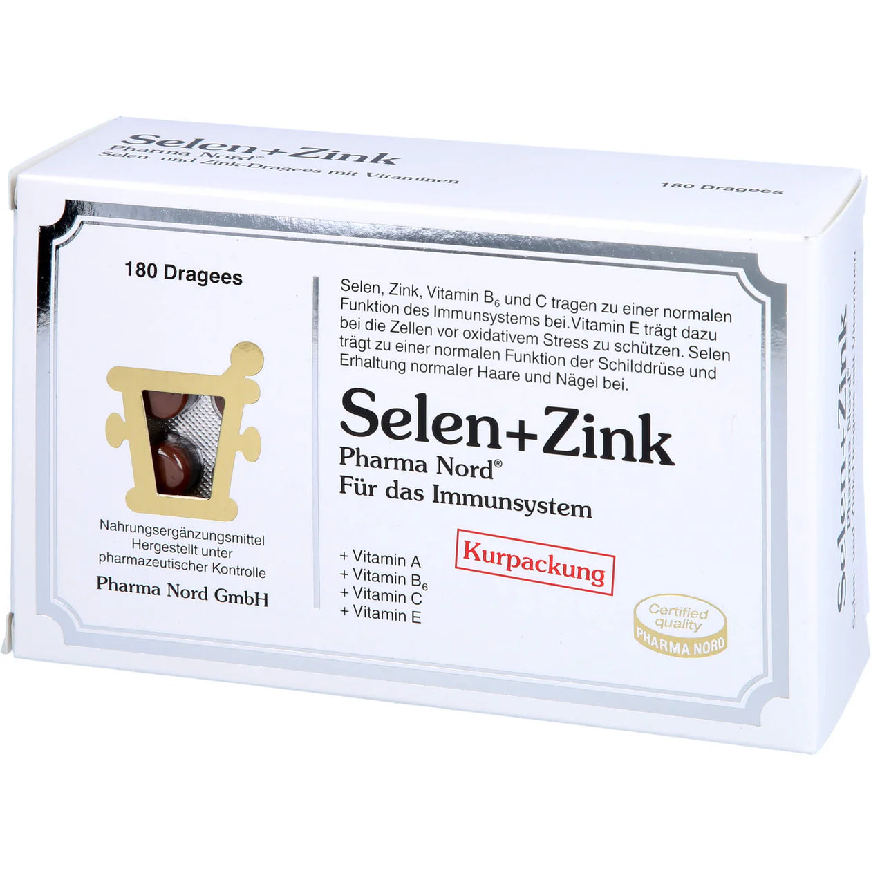 Selen + Zink Pharma Nord Dragees, 150 Tablets