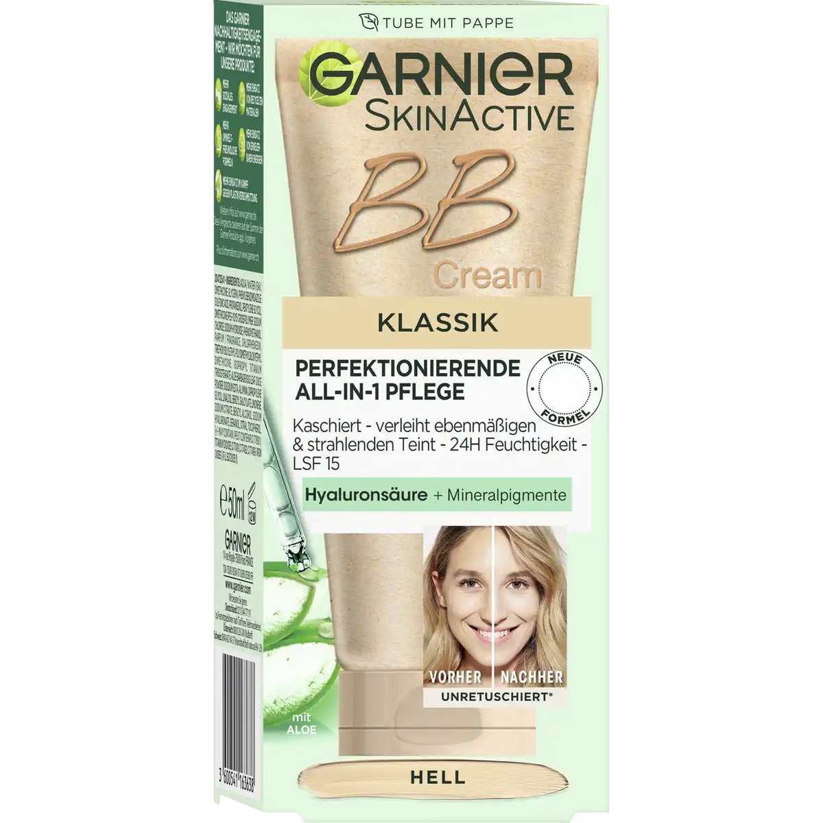 Garnier SkinActive
BB Cream Klassik All-in-1 Pflege Hell 24H Feuchtigkeit LSF 15