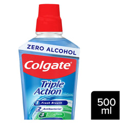 Colgate Triple Action Mouthwash Alcohol Free 500ml