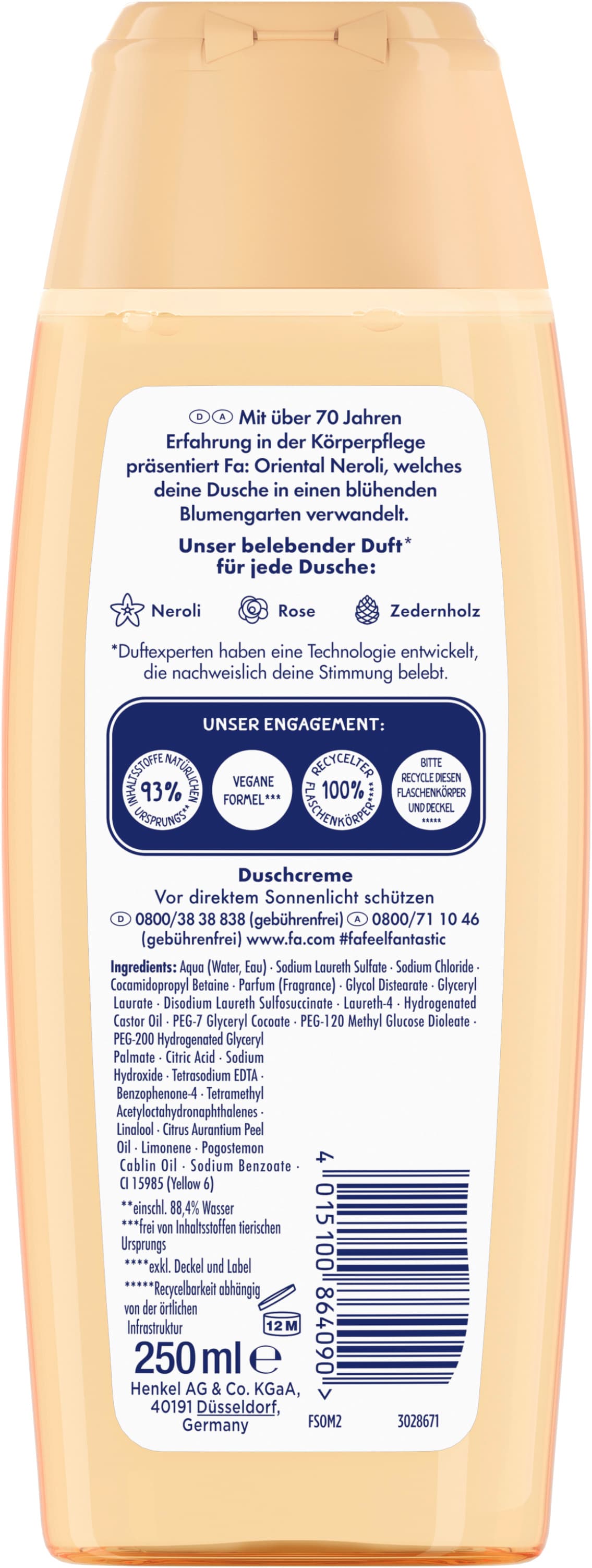 FA Nourishing Shower Cream Oriental Moments 250 ml