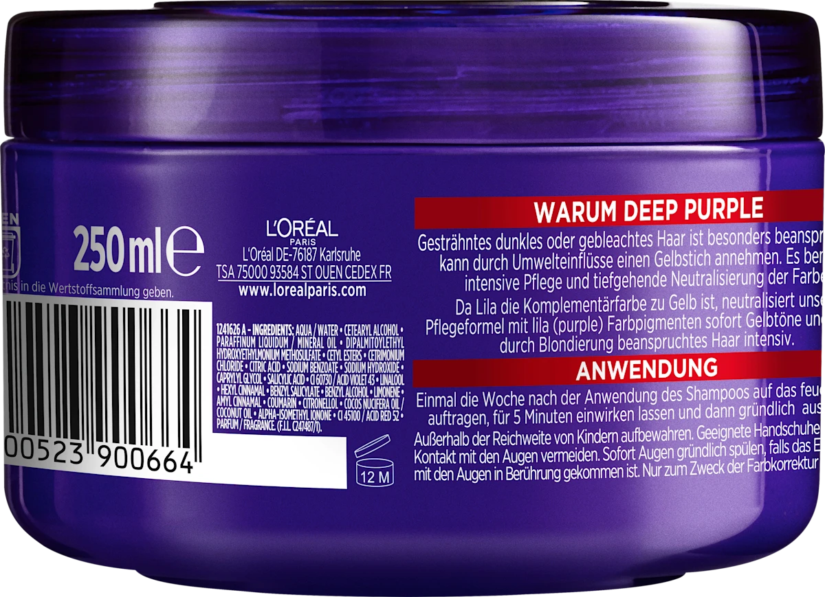 Haarkur Color Glanz Purple, 250 ml