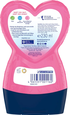 Bübchen Kids' 2-in-1 Shampoo & Conditioner Princess Rosalea, 230 ml